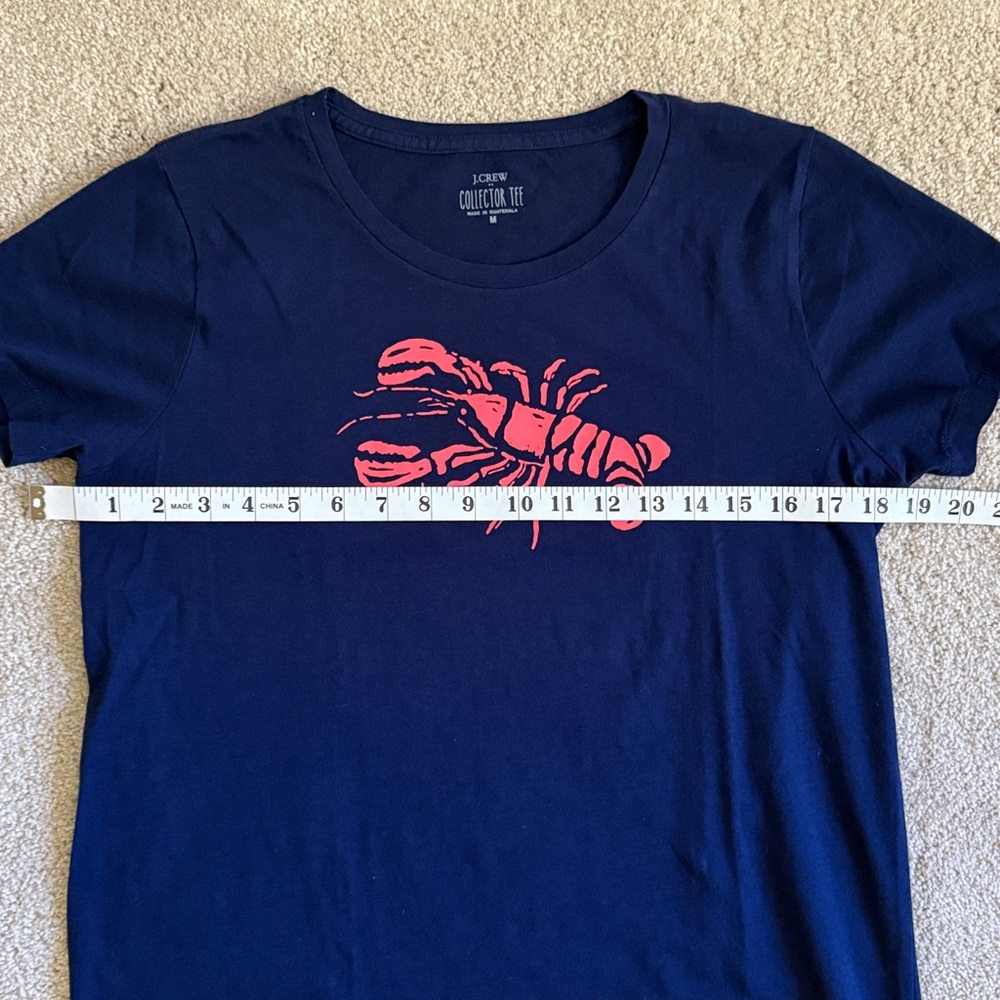 J. Crew Navy Collector Lobster Tee Women’s Medium NWOT - Picture 4 of 8